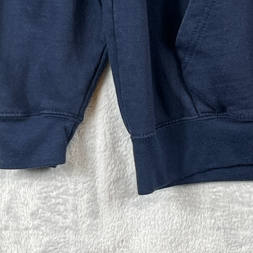 VTG Disney Mens L Pilot Mickey Mouse Hoodie Navy Graphic Pullover Y2K Wings - Picture 8 of 10